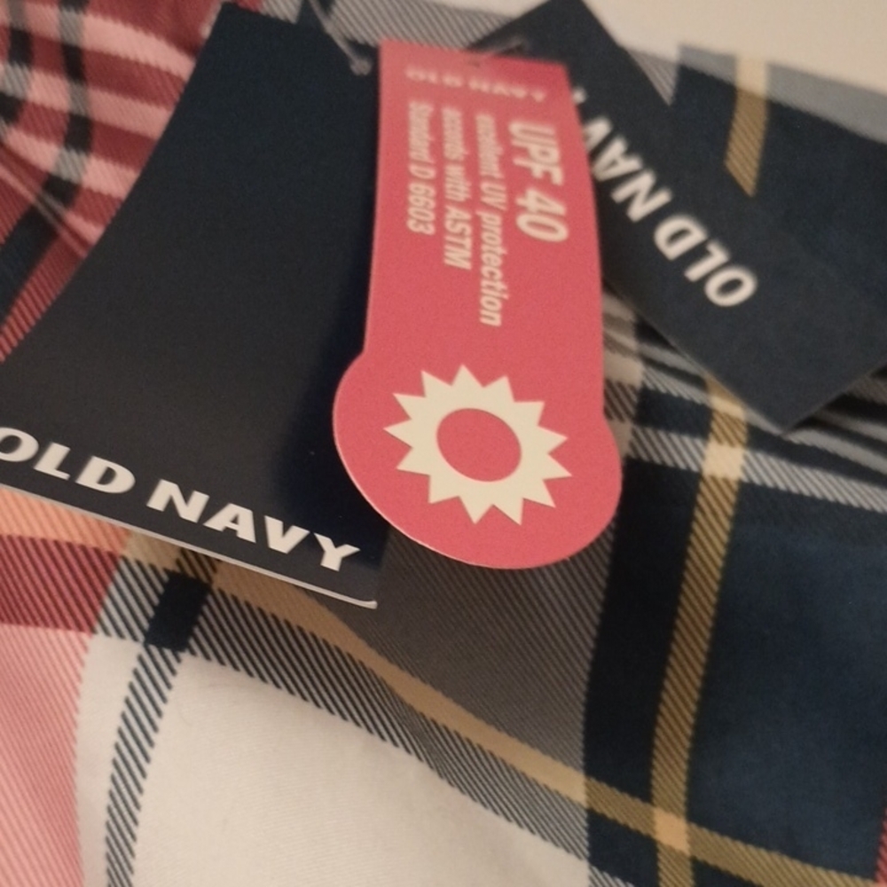 Old Navy Red and Blue Board Shorts Swimwear - Picture 3 of 3